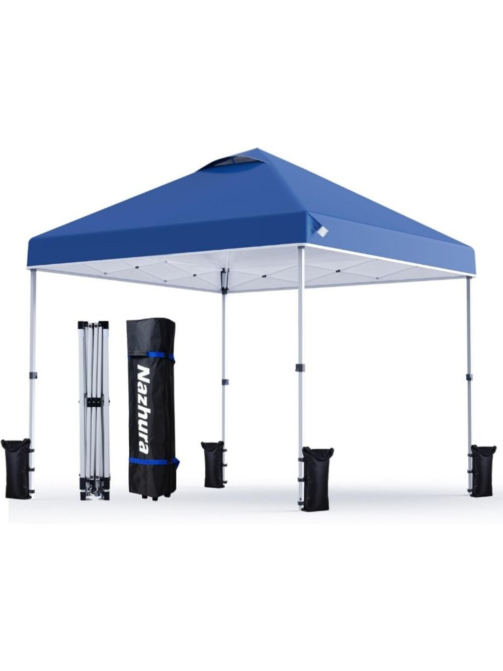 10' x 10' Pop Up Canopy Tent - Adjustable Sun Shelter for Picnic & Camping, Easy